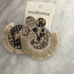 Snake skin earrings new